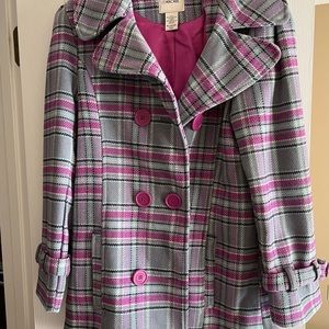 Cherokee Girls Coat, size XL (14-16). Slightly used gray/fuchsia.